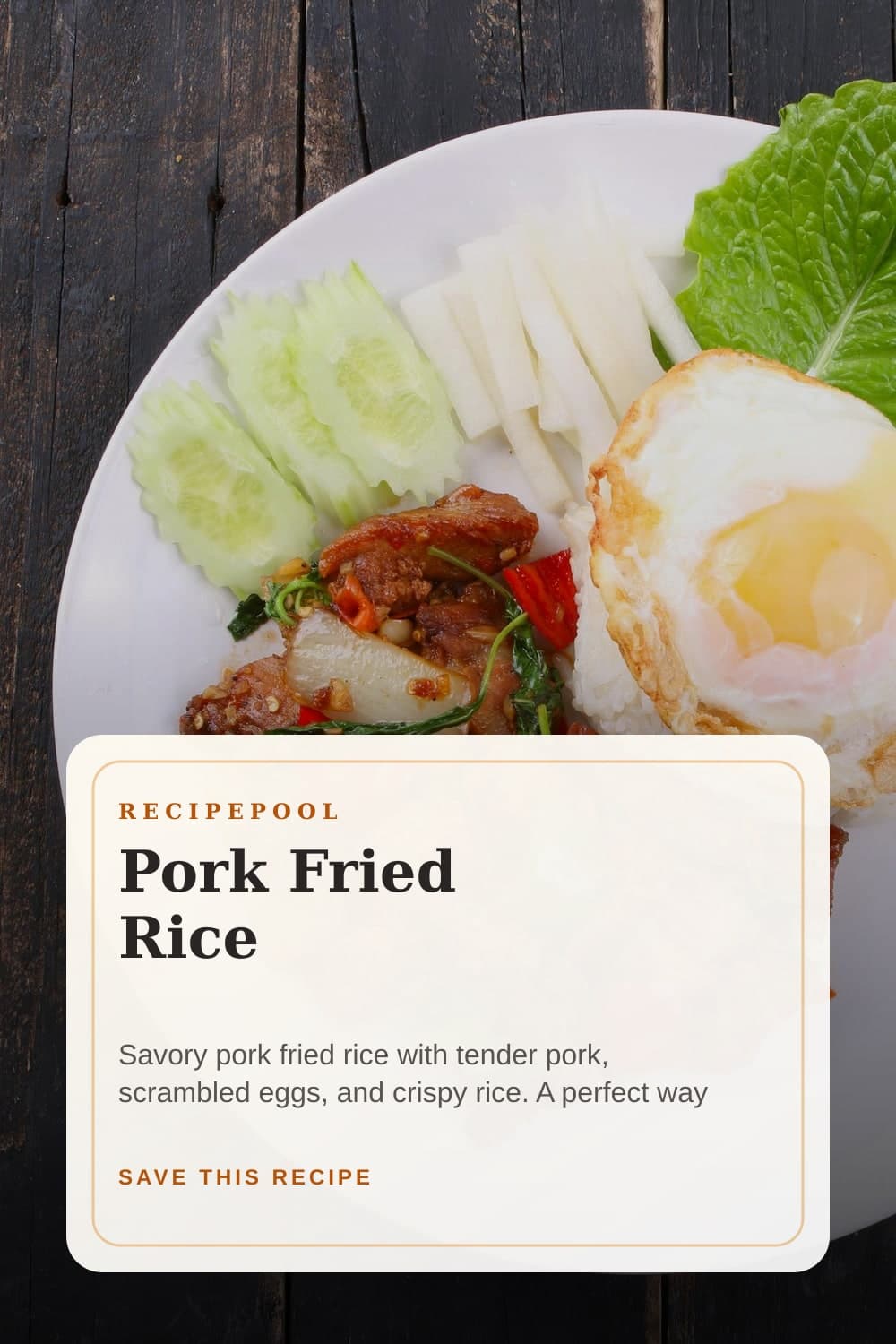 Pinterest image for Pork Fried Rice