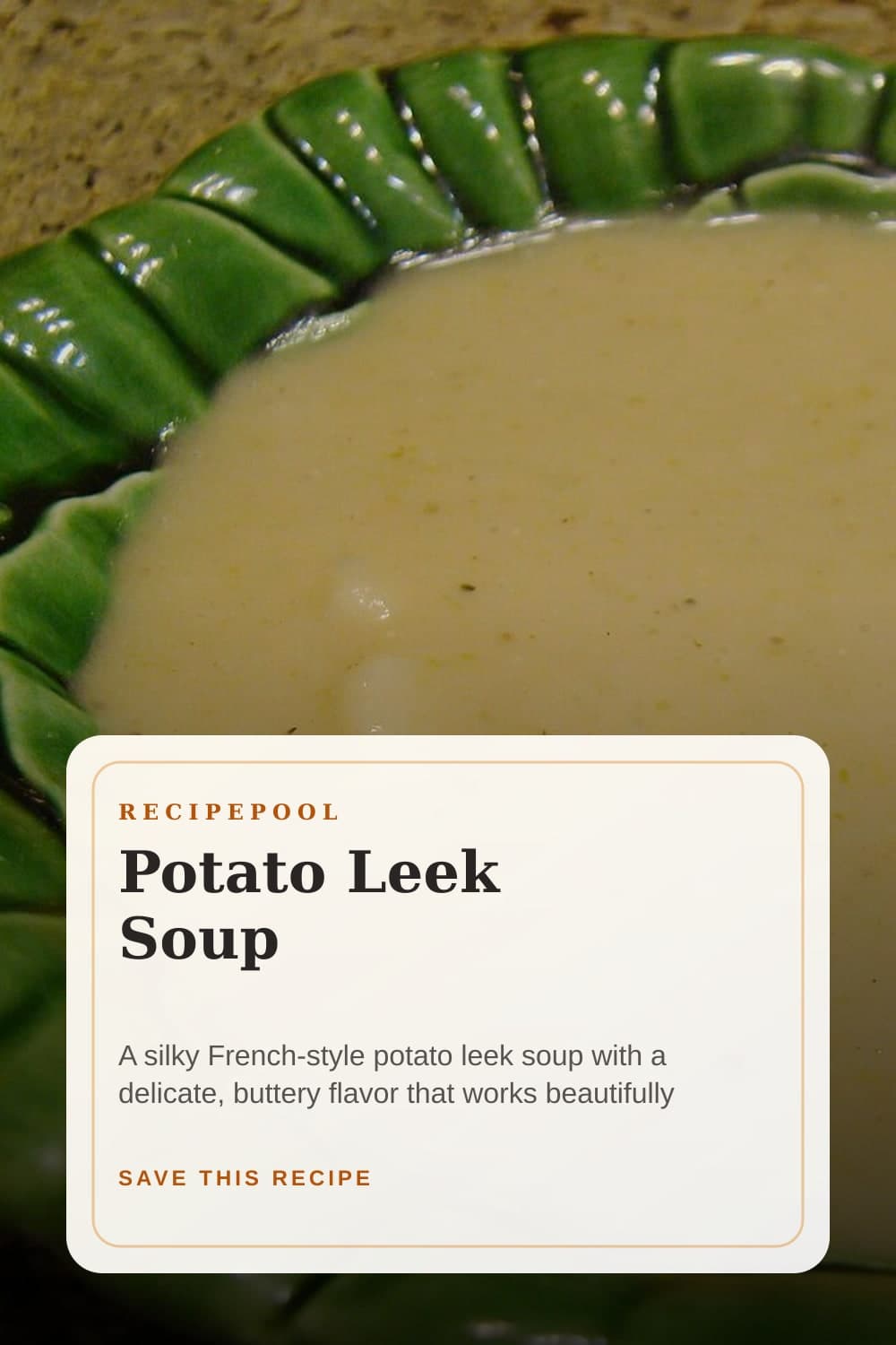 Pinterest image for Potato Leek Soup