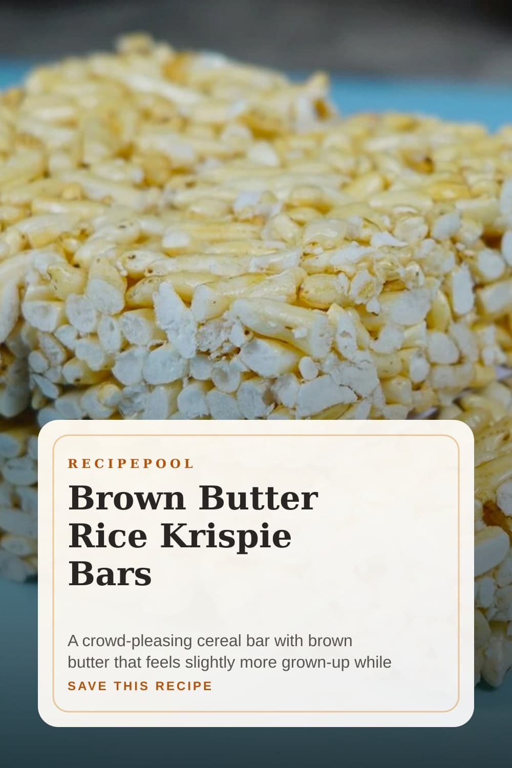 Pinterest image for Brown Butter Rice Krispie Bars