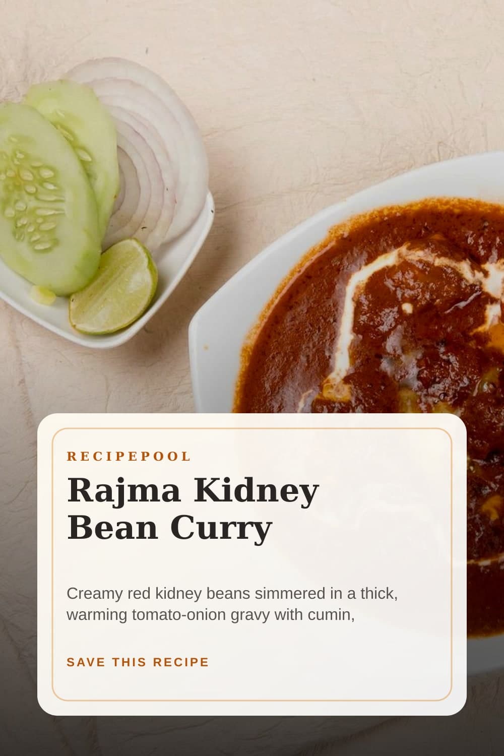 Pinterest image for Rajma Kidney Bean Curry