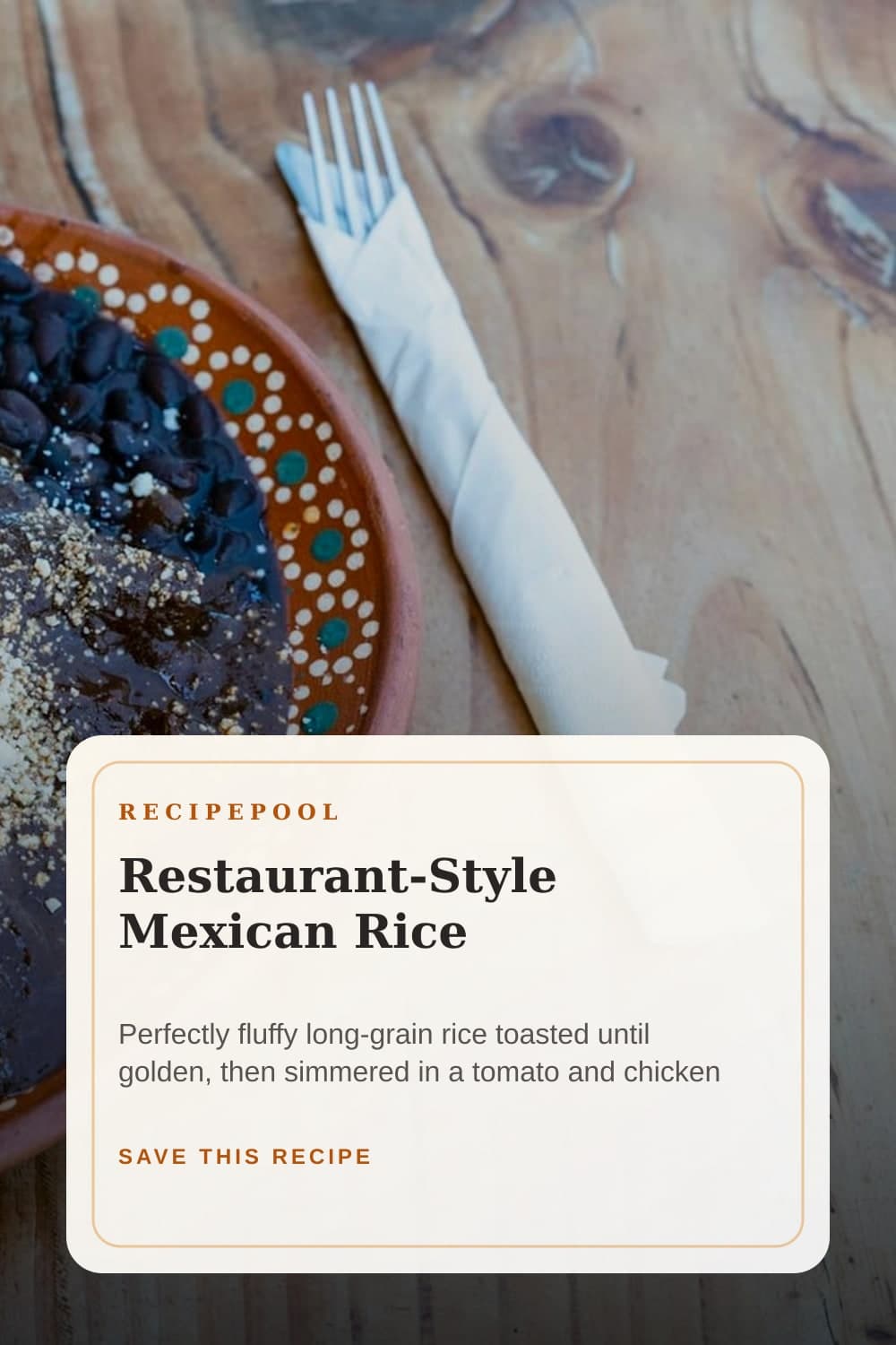 Pinterest image for Restaurant-Style Mexican Rice