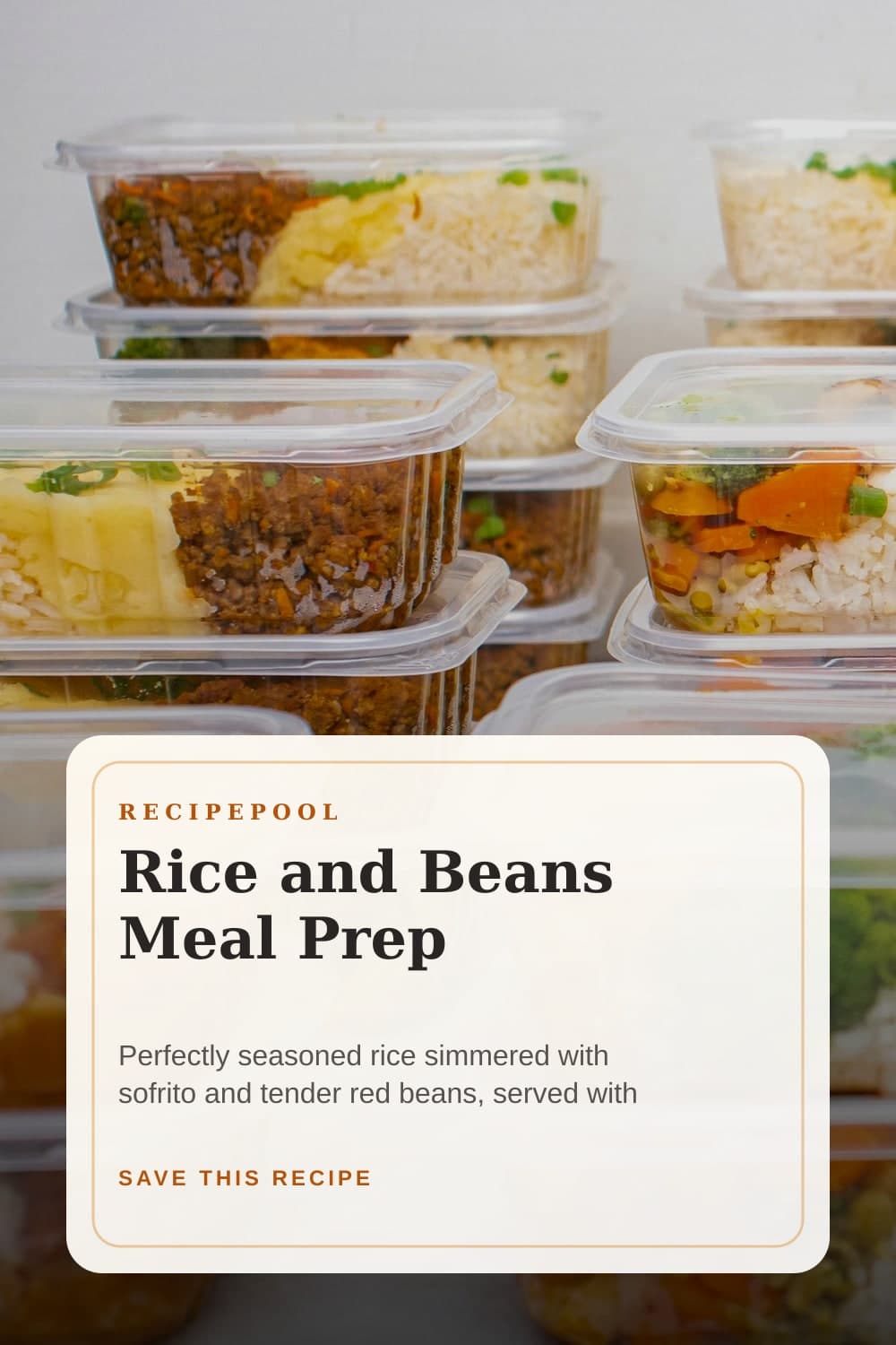 Pinterest image for Rice and Beans Meal Prep