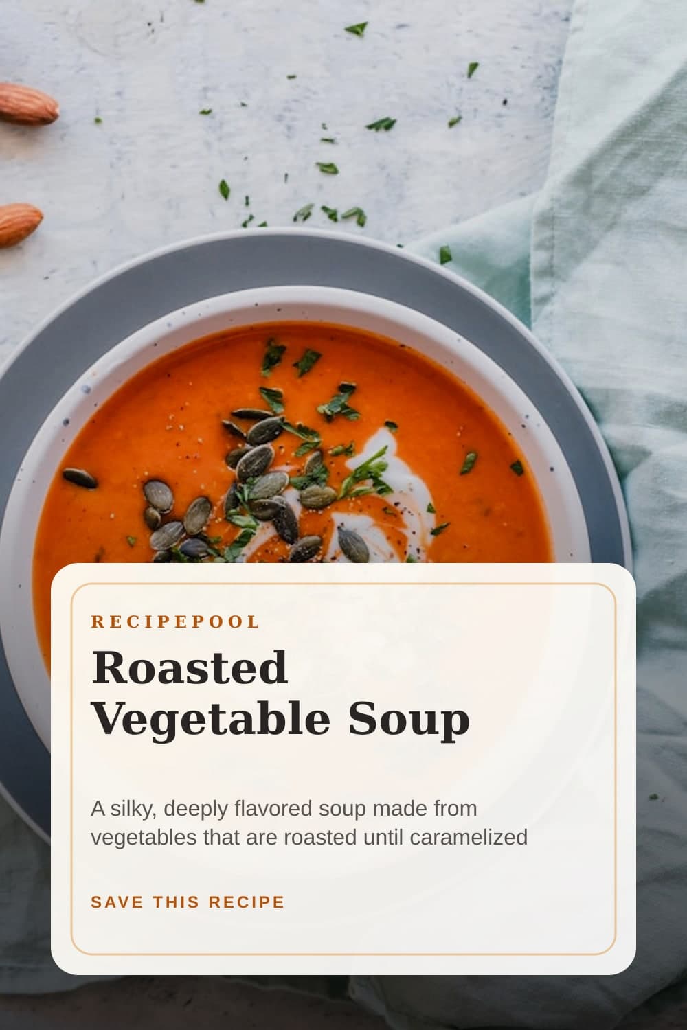 Pinterest image for Roasted Vegetable Soup