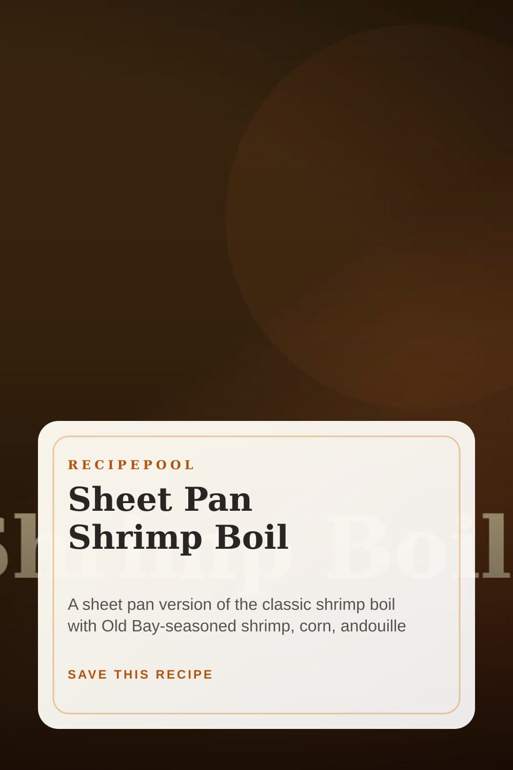 Pinterest image for Sheet Pan Shrimp Boil
