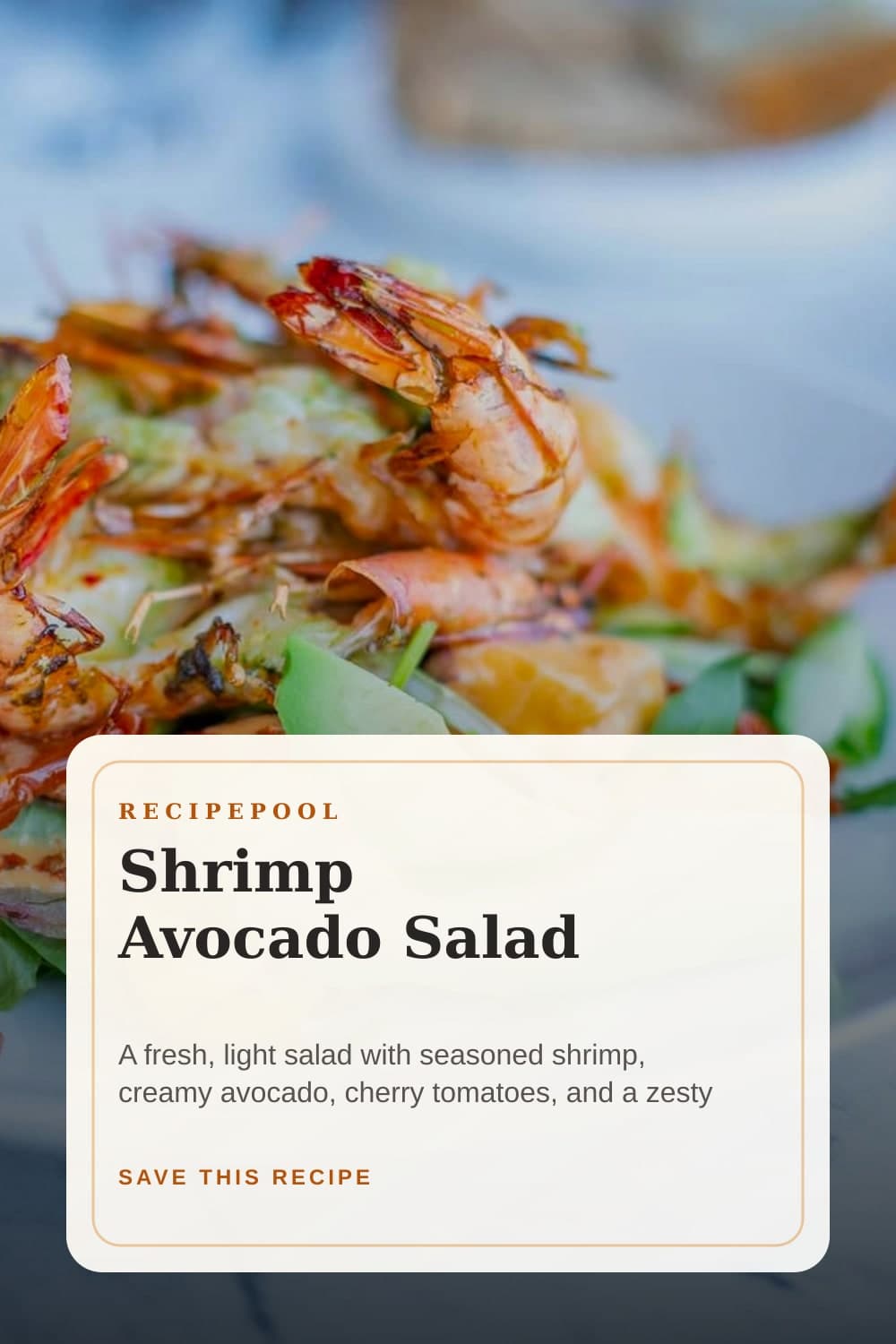 Pinterest image for Shrimp Avocado Salad
