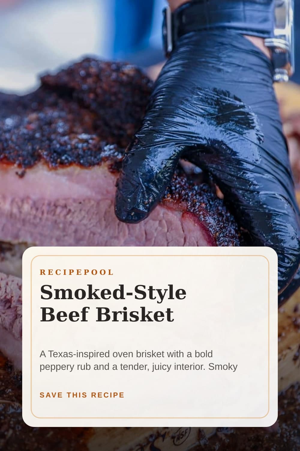 Pinterest image for Smoked-Style Beef Brisket