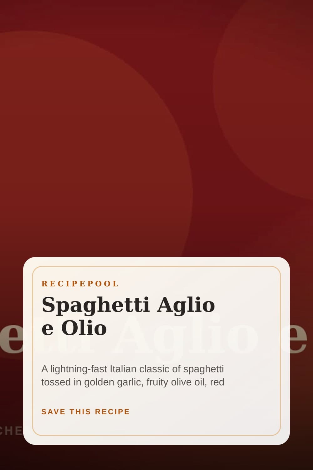 Pinterest image for Spaghetti Aglio e Olio