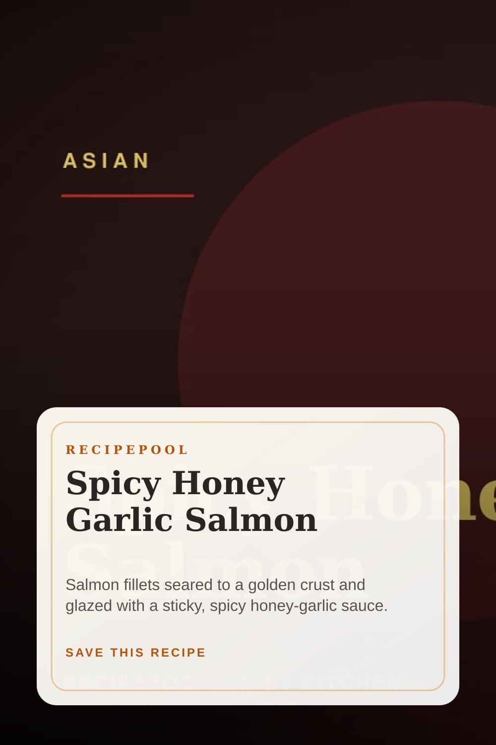 Pinterest image for Spicy Honey Garlic Salmon