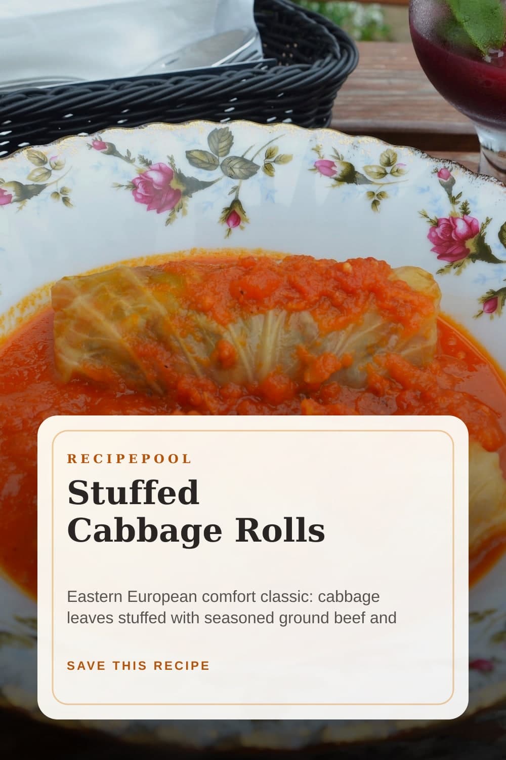 Pinterest image for Stuffed Cabbage Rolls