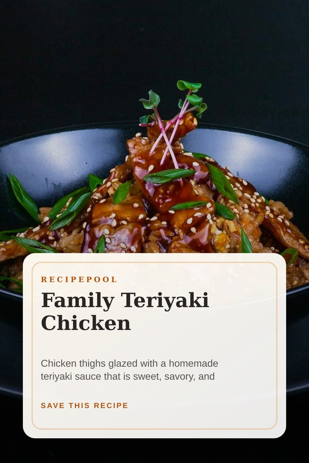 Pinterest image for Family Teriyaki Chicken