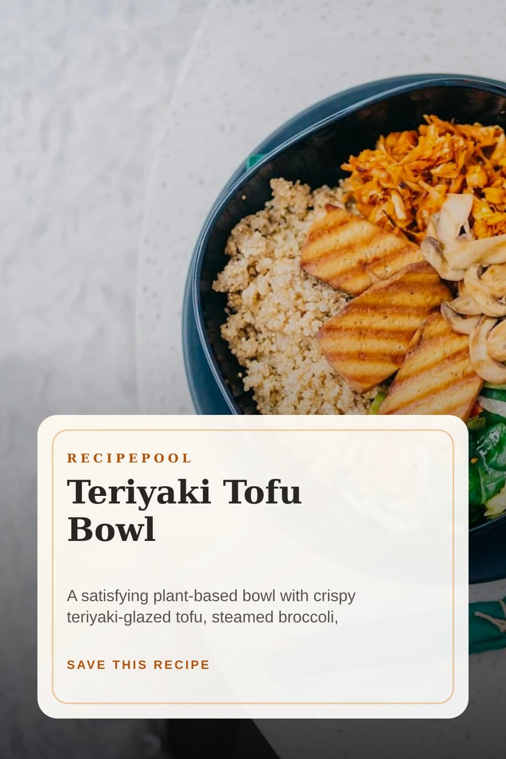 Pinterest image for Teriyaki Tofu Bowl