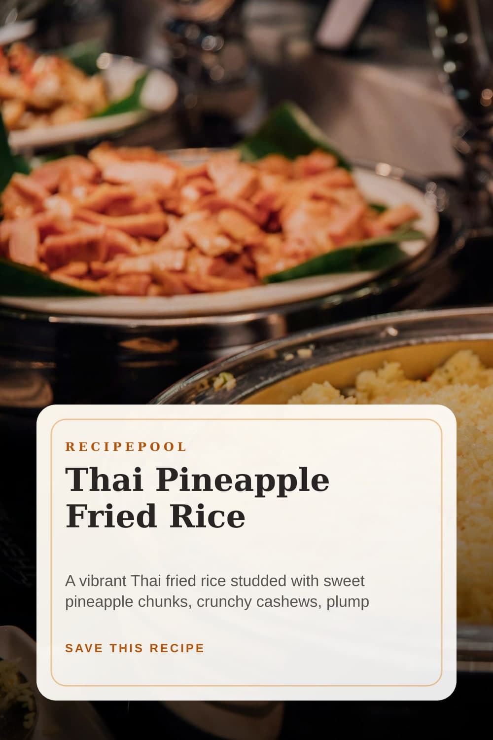 Pinterest image for Thai Pineapple Fried Rice