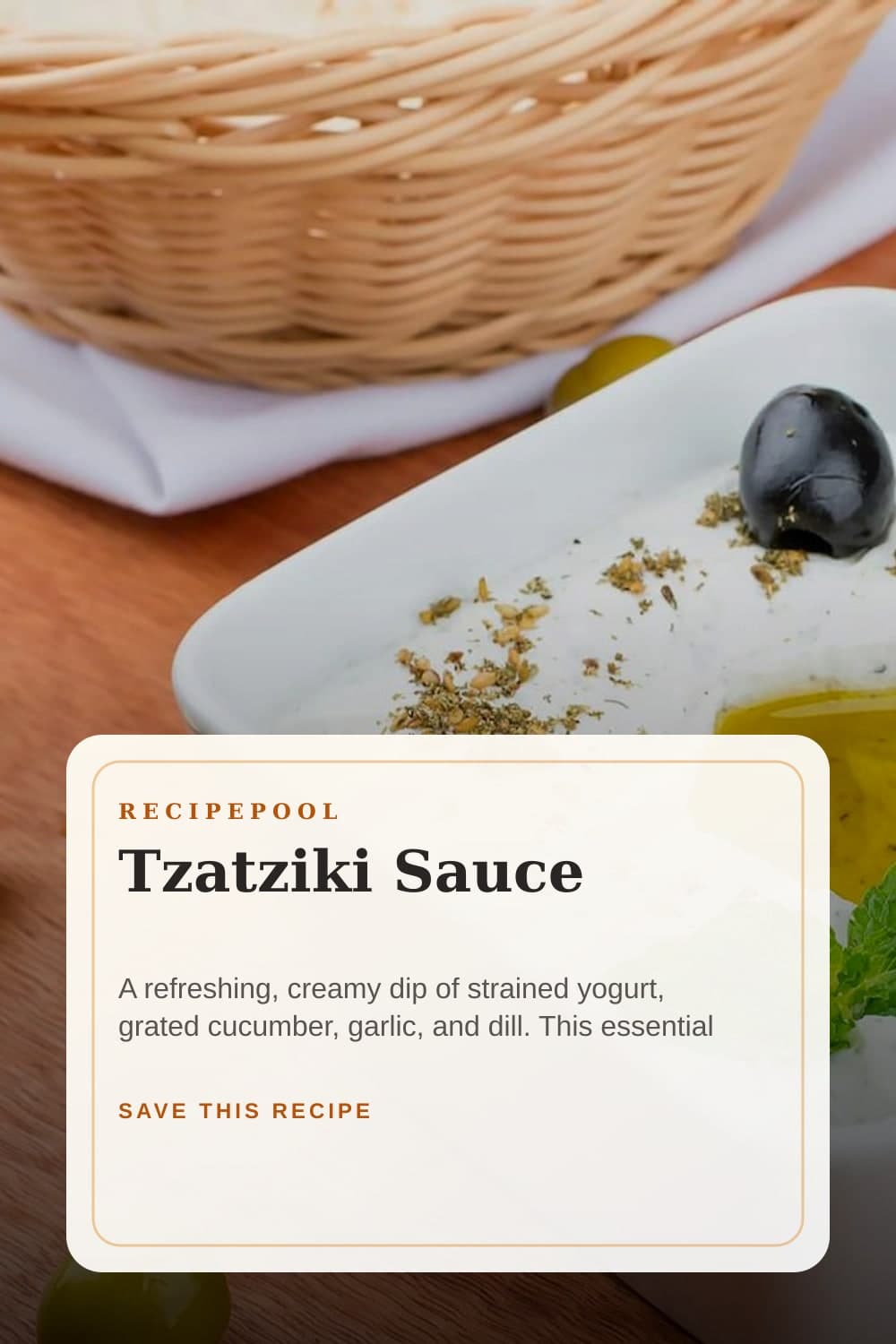 Pinterest image for Tzatziki Sauce