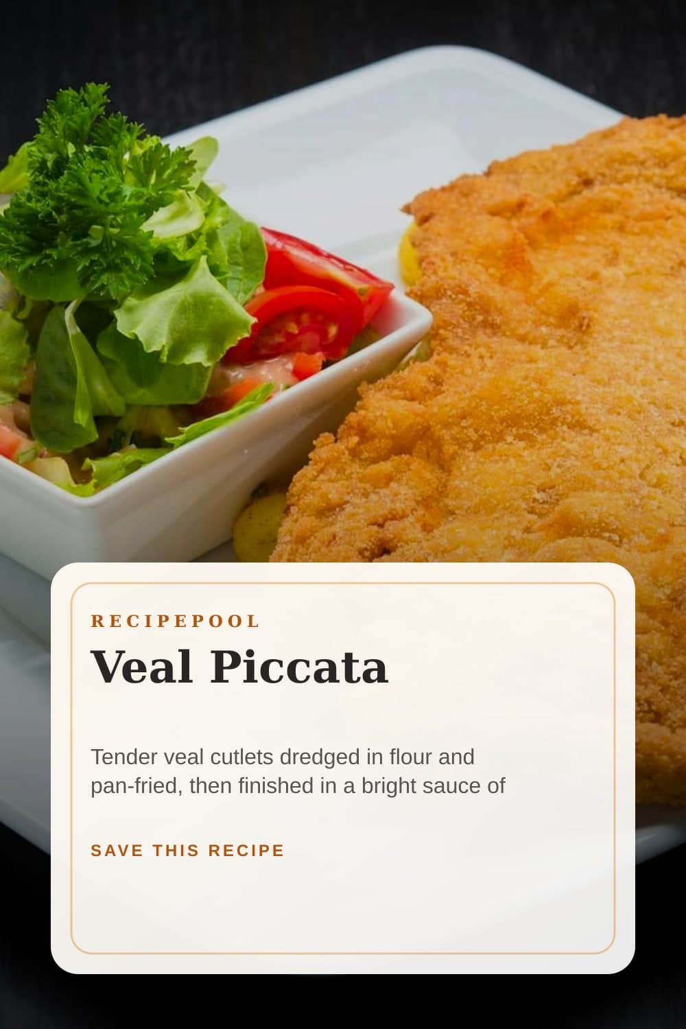 Pinterest image for Veal Piccata
