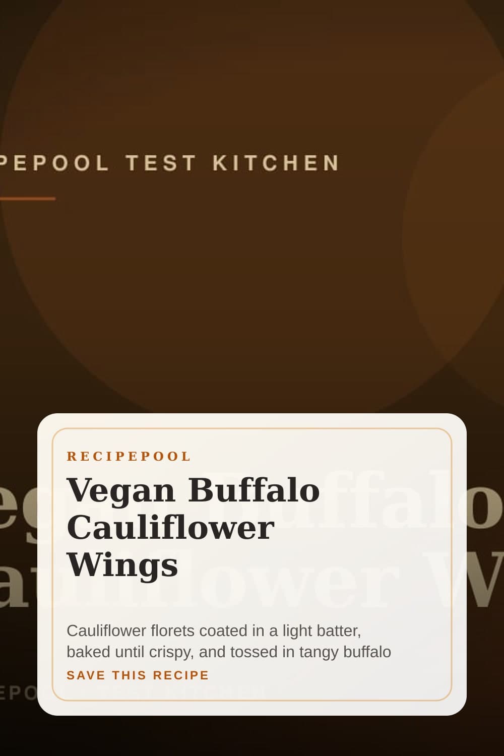 Pinterest image for Vegan Buffalo Cauliflower Wings