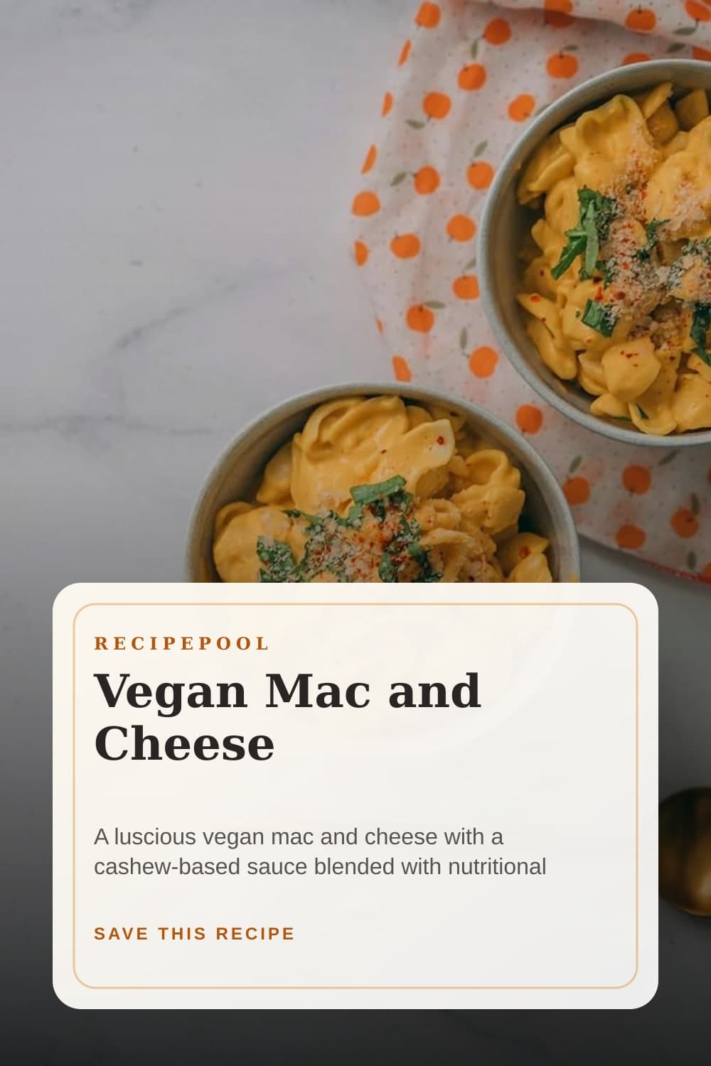 Pinterest image for Vegan Mac and Cheese