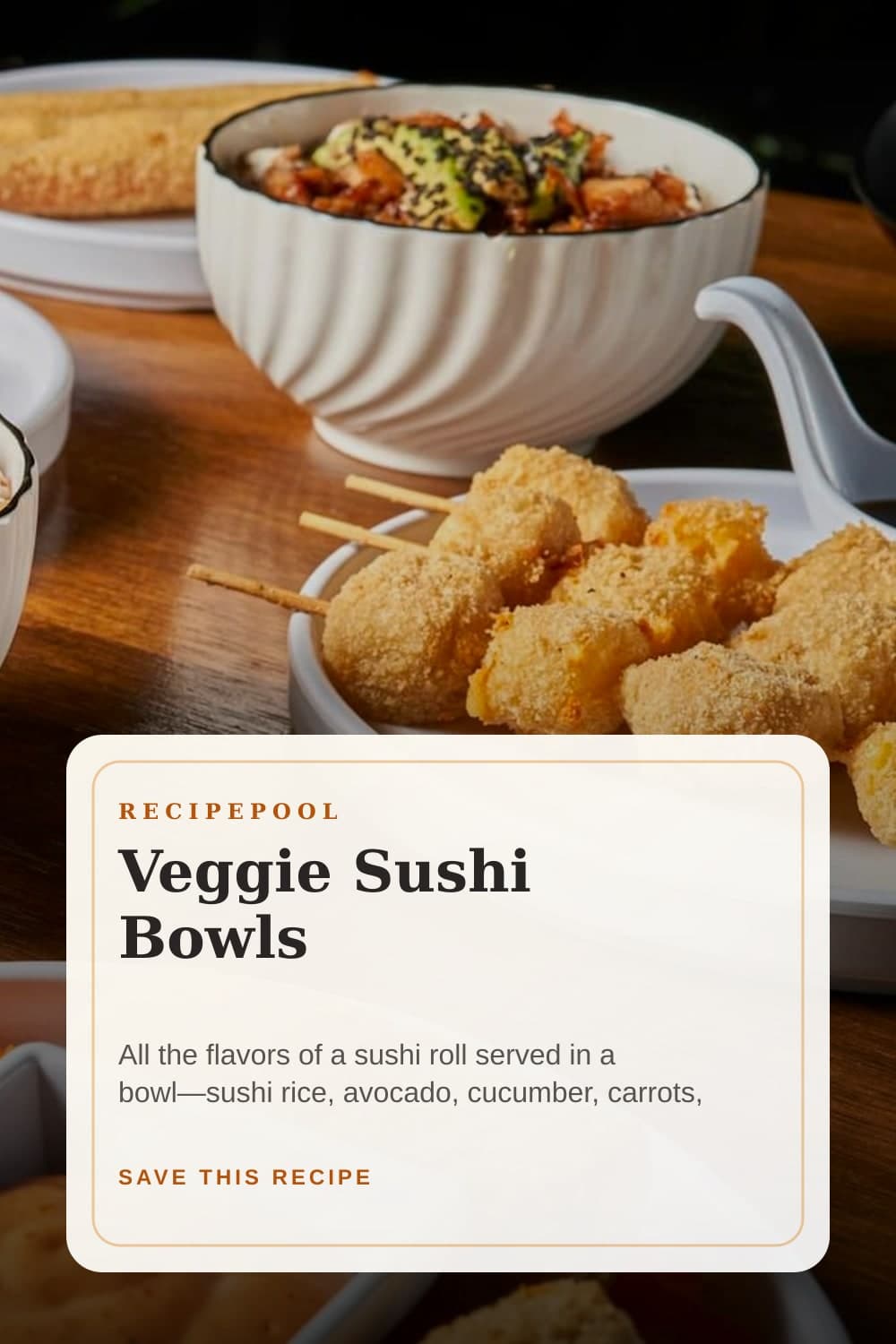Pinterest image for Veggie Sushi Bowls