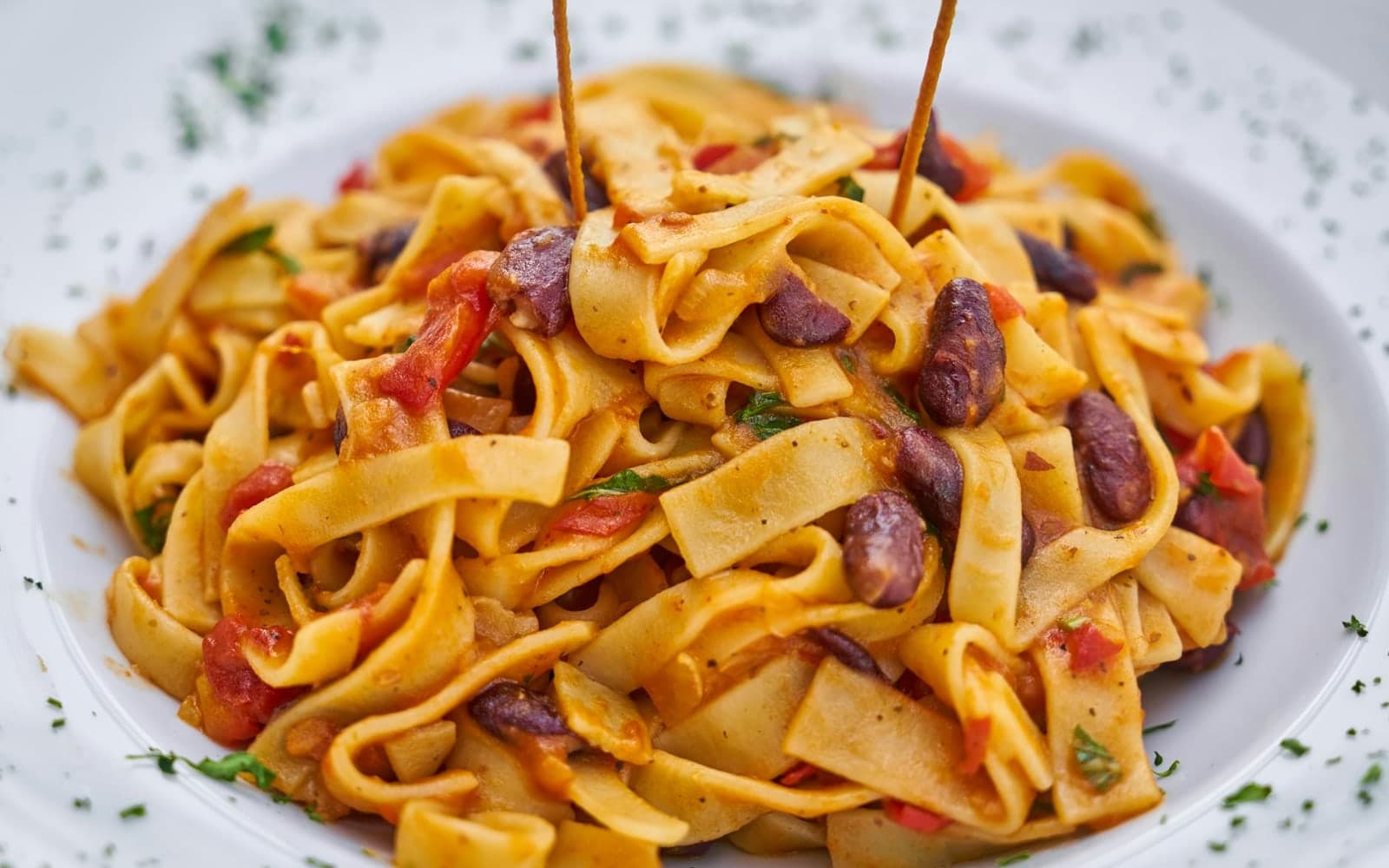 Italian Tuna and White Bean Pasta finished dish