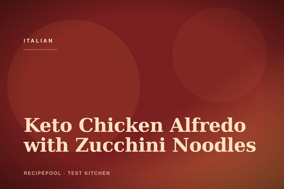 Keto chicken Alfredo with zucchini noodles in a creamy Parmesan sauce
