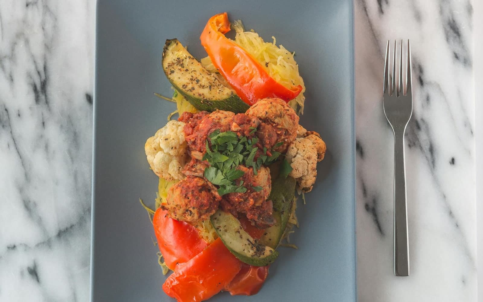 Spaghetti Squash Boats finished dish