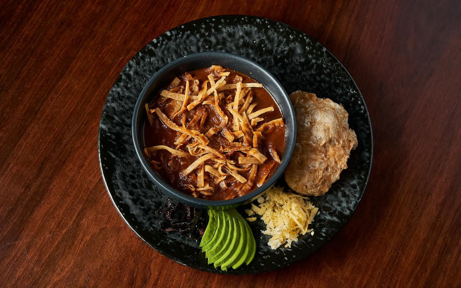 Spicy Tortilla Soup finished dish