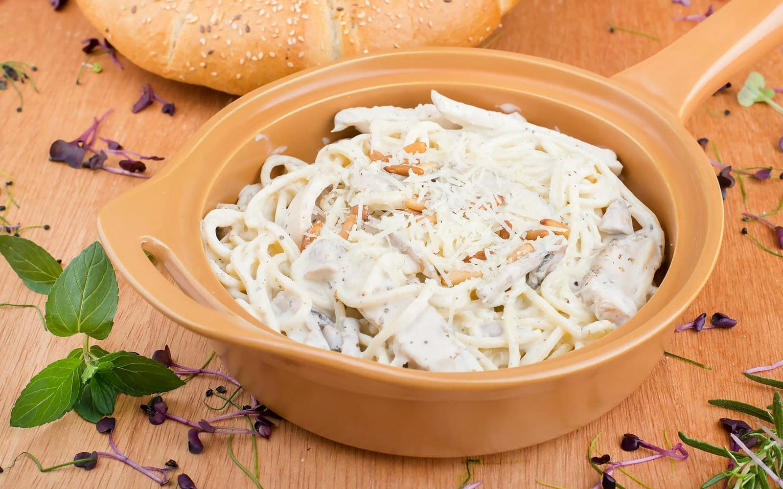Family Chicken Alfredo finished dish