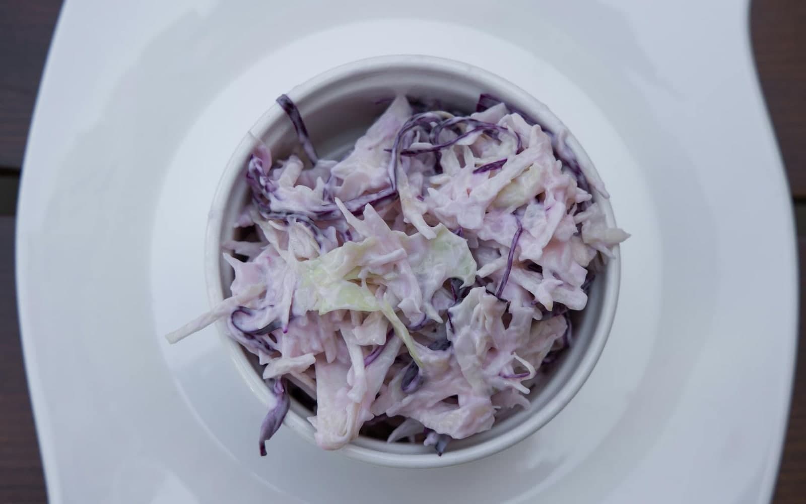 Classic Creamy Coleslaw finished dish