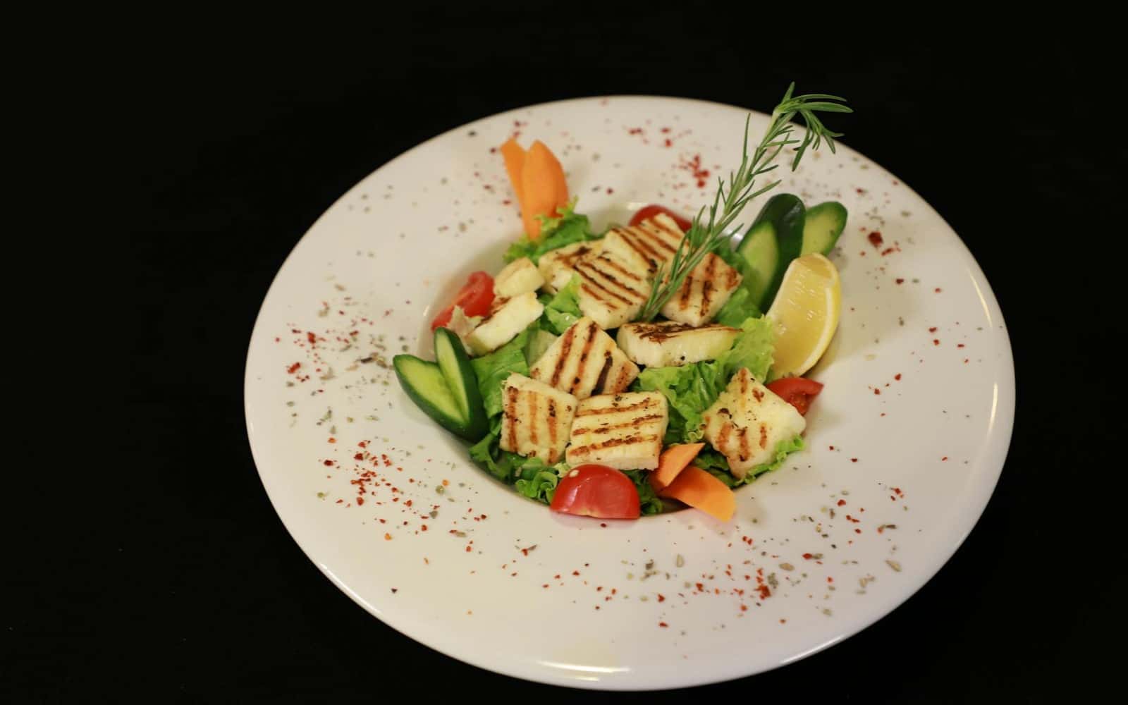 Grilled Halloumi finished dish