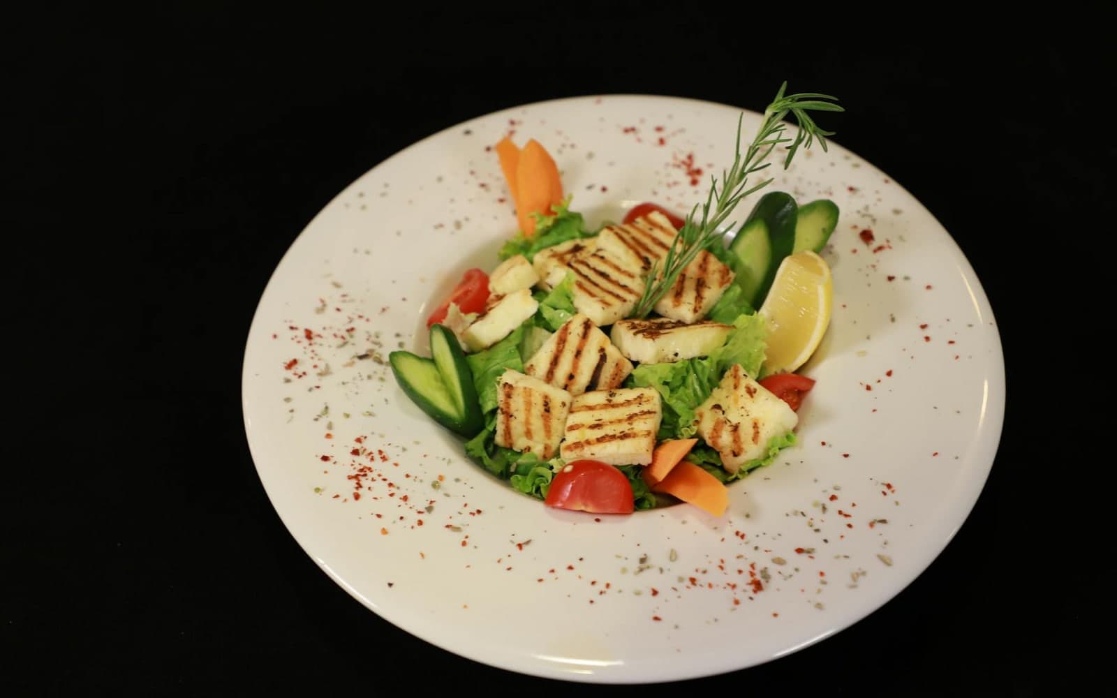 Grilled Halloumi finished dish