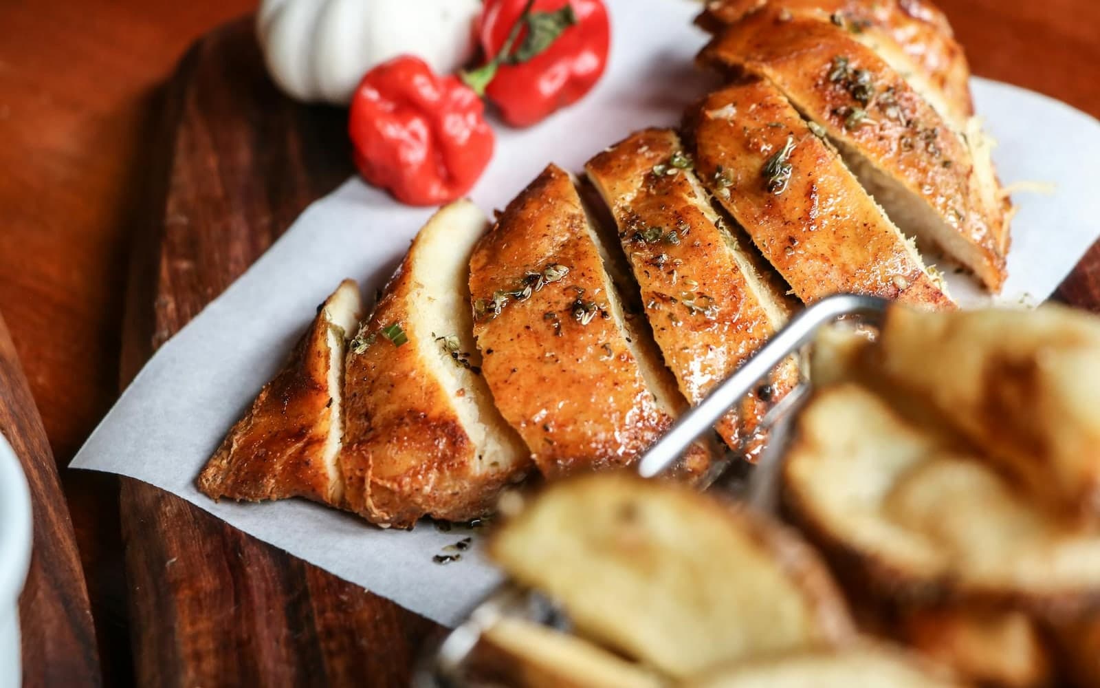 Herb-Roasted Turkey Breast finished dish