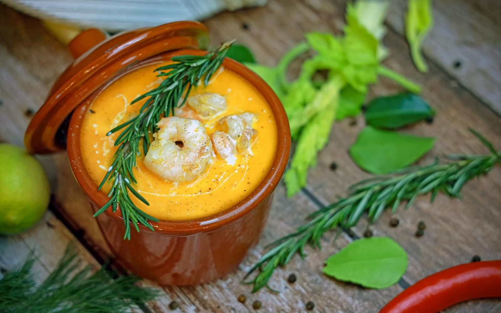 Lobster Bisque finished dish