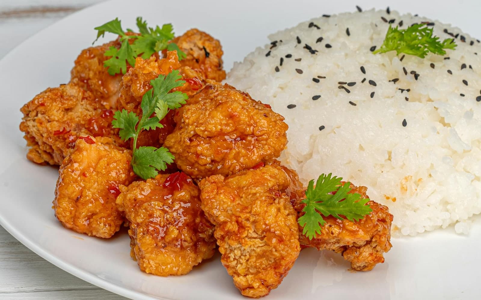 Crispy Orange Chicken finished dish