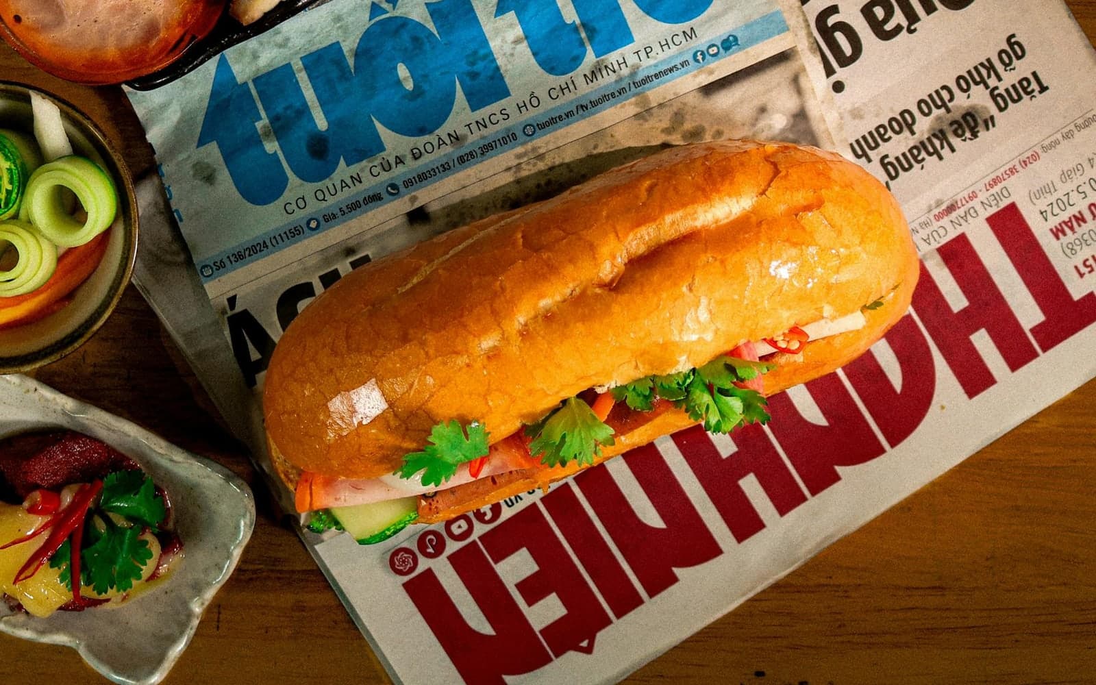 Vietnamese Banh Mi finished dish
