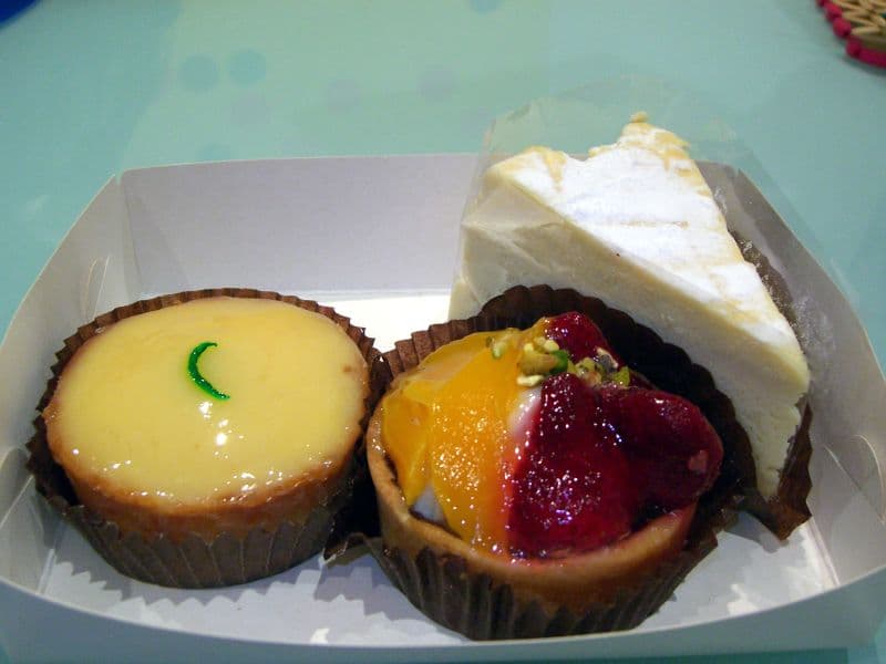 French fruit tart with colorful arranged fresh fruits and glaze