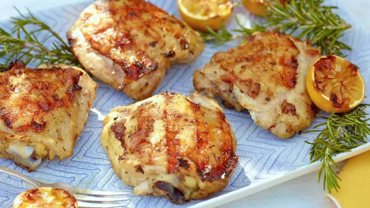 Grilled Lemon Herb Chicken Thighs