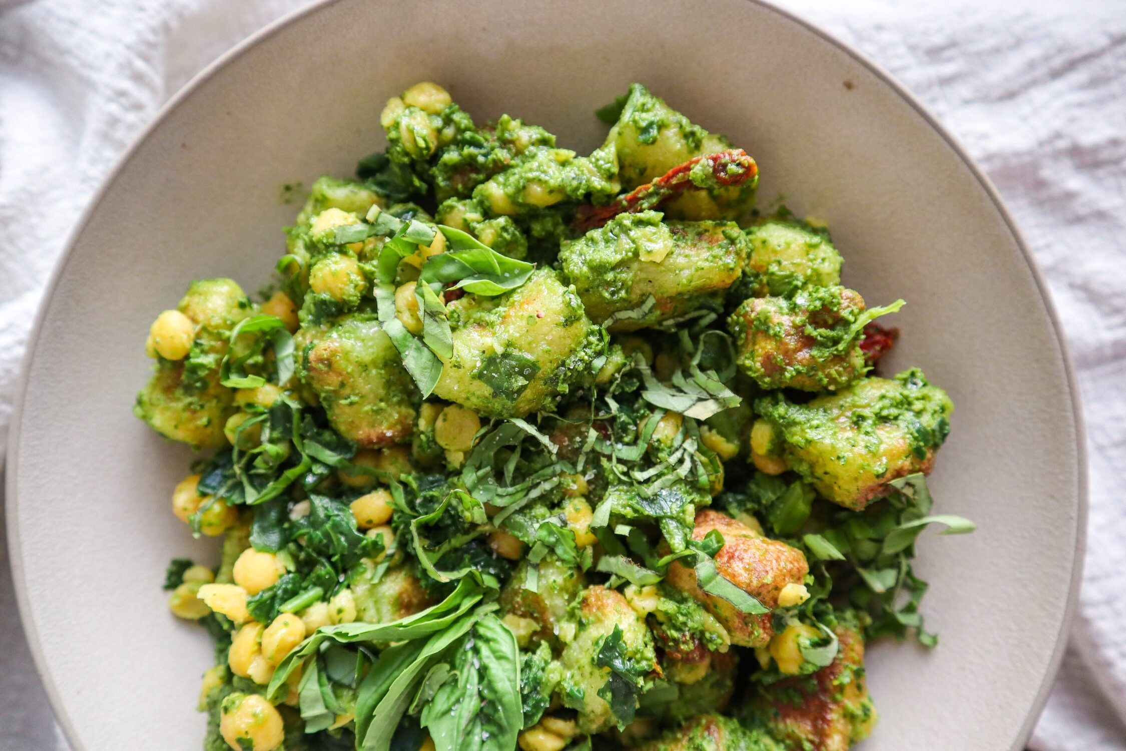 Cauliflower Gnocchi with Pesto